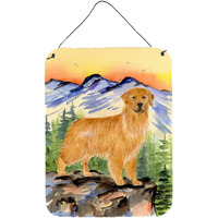 "Caroline's Treasures SS8163DS1216 Golden Retriever Aluminium Metal Wall or Door Hanging Prints, 16"" x 12"", Multicolor"