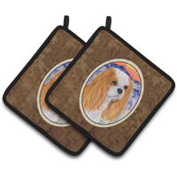 "Caroline's Treasures Cavalier Spaniel Pair of Pot Holders SS8164PTHD, 7.5HX7.5W, Multicolor"