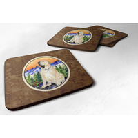 "Caroline's Treasures SS8169FC Brazilian Mastiff/Fila Brasileiro Foam Coasters (Set of 4), 3.5"" H x 3.5"" W, Multicolor"