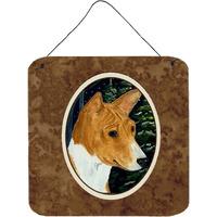 "Caroline's Treasures SS8172DS66 Basenji Aluminum Metal Wall or Door Hanging Prints, 6 x 6"", Multicolor"