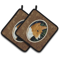 "Caroline's Treasures Basenji Pair of Pot Holders SS8172PTHD, 7.5HX7.5W, Multicolor"
