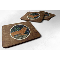 "Caroline's Treasures SS8174FC Sussex Spaniel Foam Coasters (Set of 4), 3.5"" H x 3.5"" W, Multicolor"