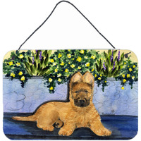 "Caroline's Treasures SS8180DS812 Briard Indoor Aluminum Metal Wall or Door Hanging Prints, 8 x 12"", Multicolor"