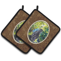 "Caroline's Treasures Afghan Hound Pair of Pot Holders SS8181PTHD, 7.5HX7.5W, Multicolor"