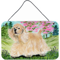 "Caroline's Treasures SS8189DS812 Cocker Spaniel Indoor Aluminum Metal Wall or Door Hanging Prints, 8 x 12"", Multicolor"