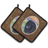 "Caroline's Treasures Chow Pair of Pot Holders SS8191PTHD, 7.5HX7.5W, Multicolor"