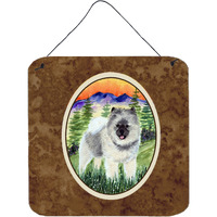 "Caroline's Treasures SS8192DS66 Keeshond Aluminum Metal Wall or Door Hanging Prints, 6 x 6"", Multicolor"