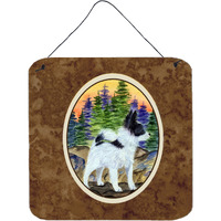 "Caroline's Treasures SS8194DS66 Papillion Aluminum Metal Wall or Door Hanging Prints, 6 x 6"", Multicolor"