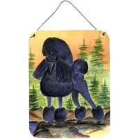 "Caroline's Treasures SS8196BDS1216 Poodle Aluminium Metal Wall or Door Hanging Prints, 16"" x 12"", Multicolor"