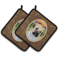 "Caroline's Treasures Anatolian Shepherd Pair of Pot Holders SS8197PTHD, 7.5HX7.5W, Multicolor"