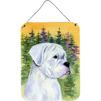 "Caroline's Treasures SS8198DS1216 Boxer Aluminium Metal Wall or Door Hanging Prints, 16"" x 12"", Multicolor"