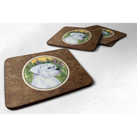"Caroline's Treasures SS8198FC Boxer Foam Coasters (Set of 4), 3.5"" H x 3.5"" W, Multicolor"