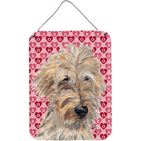 "Caroline's Treasures Goldendoodle Valentine's Love Aluminium Metal Wall or Door Hanging Prints, 16"" x 12"""