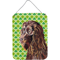 "Caroline's Treasures Boykin Spaniel St Patrick's Irish Aluminium Metal Wall or Door Hanging Prints, 16"" x 12"""
