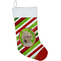 "Caroline's Treasures Golden Doodle Candy Cane Christmas Stocking, 11 x 18"", Mulitcolor"