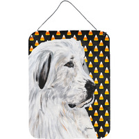 "Caroline's Treasures Great Pyrenees Candy Corn Halloween Wall or Door Hanging Prints, 16"" x 12"""