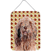 "Caroline's Treasures SC9685DS1216 Otterhound Fall Leaves Aluminium Metal Wall or Door Hanging Prints, 16"" x 12"""