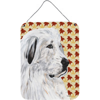 "Caroline's Treasures Great Pyrenees Fall Leaves Wall or Door Hanging Prints, 16"" x 12"""