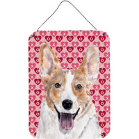 "Caroline's Treasures Cardigan Corgi Hearts and Love Wall or Door Hanging Prints, 16"" x 12"""