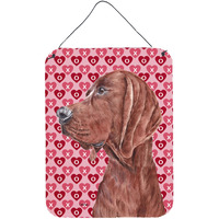 "Caroline's Treasures Redbone Coonhound Hearts and Love Wall or Door Hanging Prints, 16"" x 12"""