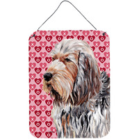 "Caroline's Treasures SC9708DS1216 Otterhound Hearts and Love Wall or Door Hanging Prints, 16"" x 12"""