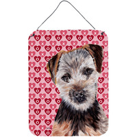 "Caroline's Treasures Norfolk Terrier Puppy Hearts and Love Wall or Door Hanging Prints, 16"" x 12"""