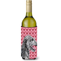 Scottish Deerhound Hearts and Love Wine Bottle Beverage Insulator Hugger SC9717LITERK