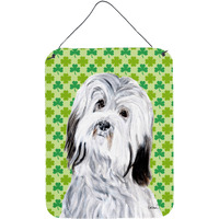 "Caroline's Treasures Havanese Lucky Shamrock St. Patrick's Day Wall or Door Hanging Prints, 16"" x 12"""