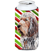 Otterhound Candy Cane Christmas Tall Boy Beverage Insulator Hugger SC9804TBC