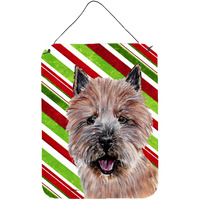 "Caroline's Treasures Norwich Terrier Candy Cane Christmas Wall or Door Hanging Prints, 16"" x 12"""