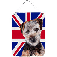 "Caroline's Treasures Norfolk Terrier Puppy with English Union Jack British Flag Wall or Door Hanging Prints, 16"" x 12"""