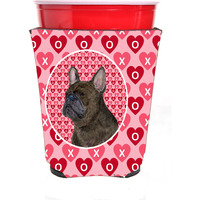 French Bulldog  Red Solo Cup Beverage Insulator Hugger