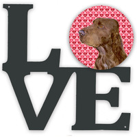"Caroline's Treasures Field Spaniel Hearts Valentine's Day Portrait Metal Artwork Love wall-decor, Multicolor"
