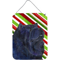 "Caroline's Treasures SS4570DS1216 Chow Chow Candy Cane Holiday Christmas Metal Wall or Door Hanging Prints, 16"" x 12"", Multicolor"
