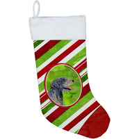 "Caroline's Treasures Irish Wolfhound Candy Cane Christmas Stocking, 11 x 18"", Multicolor"