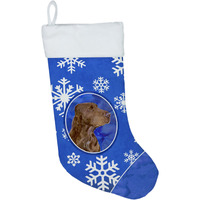 "Caroline's Treasures SS4663-CS Field Spaniel Winter Snowflakes Christmas Stocking, 11 x 18"", Multicolor"