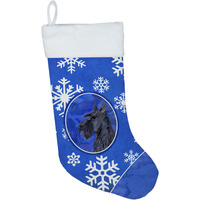 "Caroline's Treasures SS4667-CS Scottish Terrier Winter Snowflakes Christmas Stocking, 11 x 18"", Multicolor"