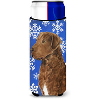 Chesapeake Bay Retriever Winter Snowflakes Holiday Ultra Beverage Insulators for slim cans SS4669MUK