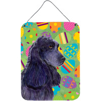 "Caroline's Treasures SS4816DS1216 Cocker Spaniel Easter Eggtravaganza Aluminium Metal Wall or Door Hanging Prints, 16"" x 12"", Multicolor"