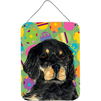 "Caroline's Treasures Gordon Setter Easter Eggtravaganza Aluminium Metal Wall or Door Hanging Prints, 16"" x 12"", Multicolor"