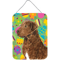 "Caroline's Treasures Chesapeake Bay Retriever Easter Eggtravaganza Wall or Door Hanging Prints, 16"" x 12"", Multicolor"