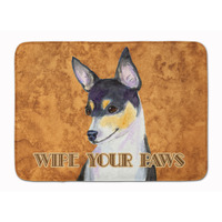 "Caroline's Treasures Toy Fox Terrier Wipe your Paws Floor Mat, 19"" x 27"", Multicolor"