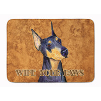 "Caroline's Treasures Black and Tan Doberman Wipe your Paws, 19"" x 27"", Multicolor"