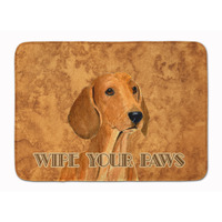 "Caroline's Treasures Red Dachshund Wipe your Paws Floor Mat, 19"" x 27"", Multicolor"