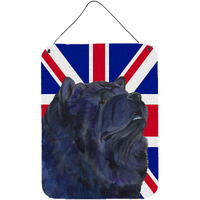 "Caroline's Treasures SS4943DS1216 Chow Chow with English Union Jack British Flag Wall or Door Hanging Prints, 16"" x 12"""