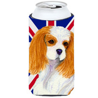 Cavalier Spaniel with English Union Jack British Flag Tall Boy Beverage Insulator Hugger SS4969TBC