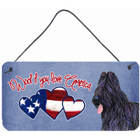 "Caroline's Treasures Woof If You Love America Briard Wall or Door Hanging Prints, 6 x 12"""