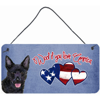 "Caroline's Treasures Woof If You Love America Australian Kelpie Wall or Door Hanging Prints, 6 x 12"""