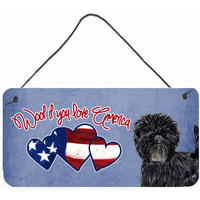 "Caroline's Treasures Woof If You Love America Affenpinscher Wall or Door Hanging Prints, 6 x 12"""