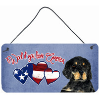 "Caroline's Treasures Woof If You Love America Gordon Setter Wall or Door Hanging Prints, 6 x 12"""